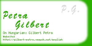 petra gilbert business card